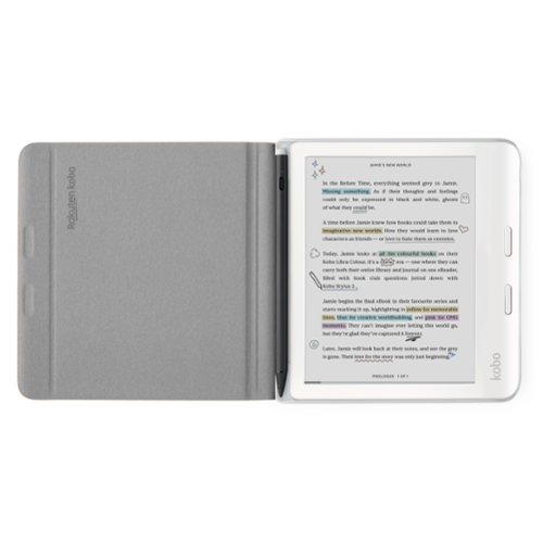 Kobo Libra Colour eReader (White) with and Stylus 2Gen Bundle 2024