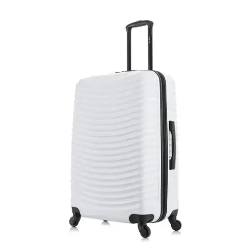 Front. DUKAP - Adly Lightweight Hardside Spinner Luggage 28" - WHITE.