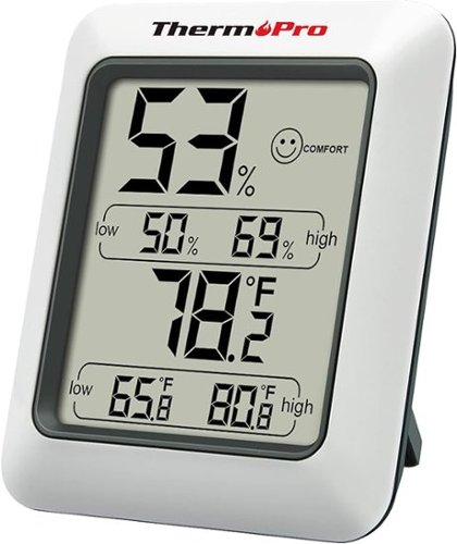 ThermoPro - Digital Hygrometer Indoor Thermometer - White-Front_Standard 