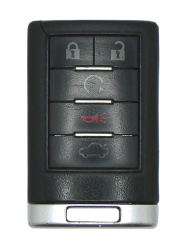 Car Keys Express - Cadillac Keyless Entry Remote - 5 Buttons (Lock, Unlock, Remote Start, Trunk, and Panic) - Black