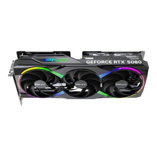PNY GeForce RTX 5080 ARGB 16GB OC GDDR7 PCI Express 5.0 Graphics Card with Triple Fan - Black BUY ONLINE