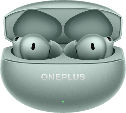OnePlus - Buds 4 True Wireless Earbuds – Noise Cancelling, Long Battery Life, Smart Controls - Zen Green-Front_Standard 