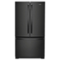 Whirlpool - 20 Cu. Ft. French Door Bottom Mount Counter-Depth Refrigerator - Black-Front_Standard