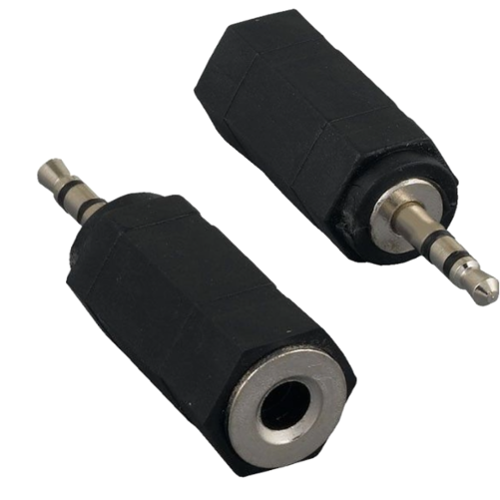 Sanoxy - (2-Pack) 3.5mm Stereo Female to 2.5mm Stereo Male Adapter - Black-Front_Standard 