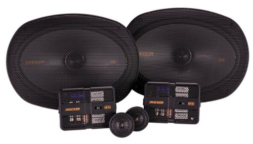 KICKER - KS Series 6X9" 2-Way Component Car Speakers - Black