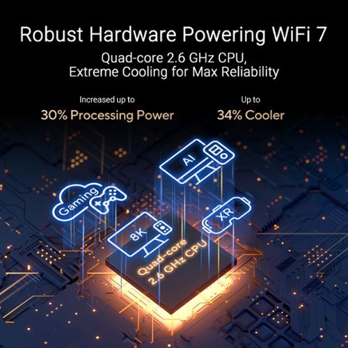ASUS BE7200 Dual-band WiFi 7 Router - Black WORLDWIDE DELIVERY