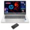 HP - Upgraded - 17 Laptop 17.3 FHD (Intel Ultra 7-255U, 64GB DDR5, 4TB PCIe SSD, Intel Graphics, Win 11 Pro) w/USB-C Hub - Natural Silver-Front_Standard