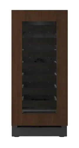 Front. U-Line - U-Line 15"W. 2.8 Cu.Ft. Built-In Wine Refrigerator-Panel Ready Frame/Glass - Integrated Frame.