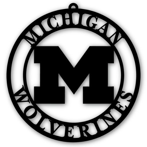 Fan Creations - Michigan Wolverines 16'' Team Logo Cutout - Black-Front_Standard 