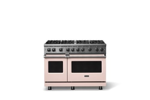 Viking - 6.1 Cu. Ft. Professional 5 Series Freestanding Double Oven Gas Convection 8 Burner Range - Blush-Front_Standard 