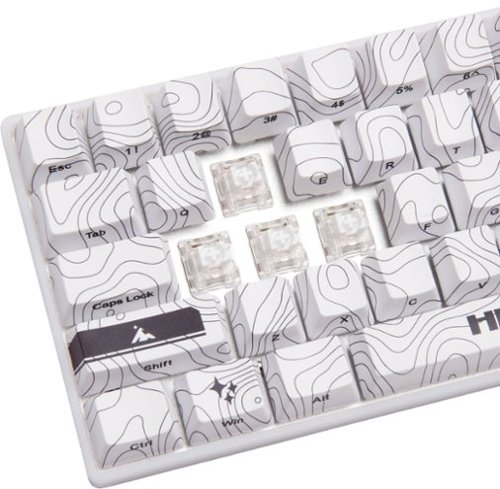 Higround Basecamp 65 65% Wired Mechanical Lubed Flame Linear Switch Gaming Keyboard with RGB Backlighting - Snow Stone BUY IN AUSTRALIA