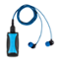 H2O Audio - Stream 3 PRO Waterproof MP3 Player, Bluetooth & Surge+ Normal Cord Headphones - Black/Blue-Front_Standard