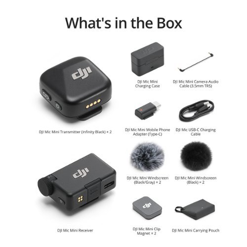 DJI Mic Mini (2 TX + 1 RX + Charging Case) Ultralight + 2 Year