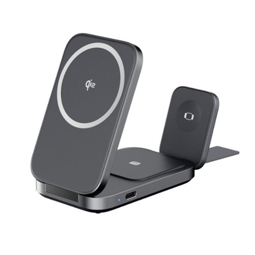 INIU - 15W Qi2 3-in-1 Wireless Charger for iPhone Series - Black