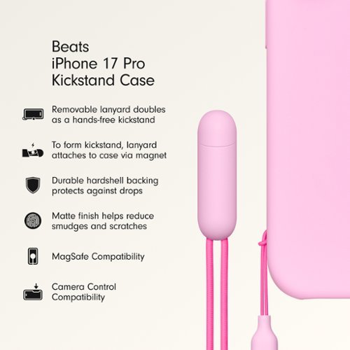 Beats iPhone 17 Pro Kickstand Case with MagSafe and Camera Control - Pebble Pink HOW TO BUY