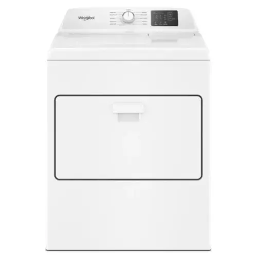 Front. Whirlpool - 7.0 Cu. Ft. Electric Dryer with Adaptive Dry and Top Venting - White.