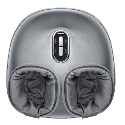 Nekteck - Shiatsu Foot Massager Machine with Soothing Heat - sliver-Front_Standard 