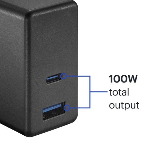 Best Buy essentials™ 100W Dual Port USB-C and USB Wall Charger for MacBook Pro, iPad, iPhone, Apple Watch, Smartphones & other USB-C Devices - Black HOW TO BUY