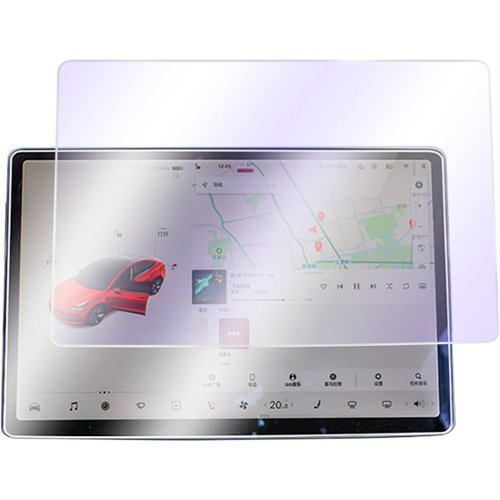SaharaCase - ZeroDamage Ultra Strong Tempered Glass Screen Protector for Tesla Model 3 and Model Y - Anti-Blue-Front_Standard 