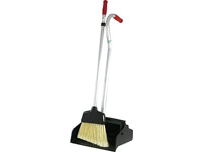 Unger - Ergo Upright Broom with Dustpan, (EDPBR) - Silver/Black/Red