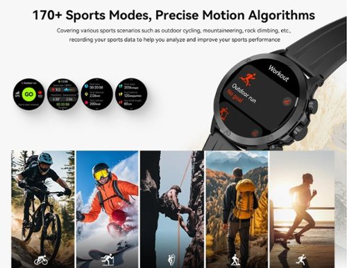 IMIKI Xplorer Pro GPS Smartwatch, 6 Satellite Positioning, Stainless Steel Body, 1ATM Waterproof, 450mAh, 1.6 AMOLED Display - Black SHOP ONLINE