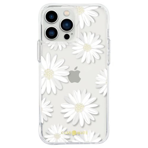 Case-Mate - Print Hardshell Case for iPhone 13 Pro Max - Glitter Daisies-Front_Standard 