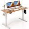 Costway - Standing Desk with Hanging Hooks - 55" Wide - Natural and White-Front_Standard