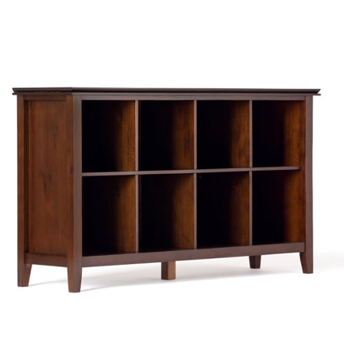 Simpli Home - Artisan 8 Cube Storage Sofa Table - Russet Brown