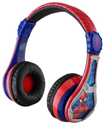  eKids - Spiderman Bluetooth Headphones for Kids, Wirless Headphones for School, Home, or Travel - Multicolor