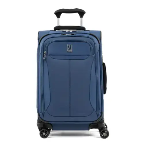 Front. Travelpro - Tourlite Softside Expandable 21" Carry On Spinner Luggage - Blue.