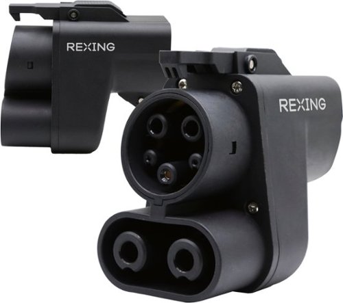Rexing - Tesla to CCS Adapter for EVs – 500A, 1000V DC Fast Charging – Compatible with Tesla Superchargers - Black