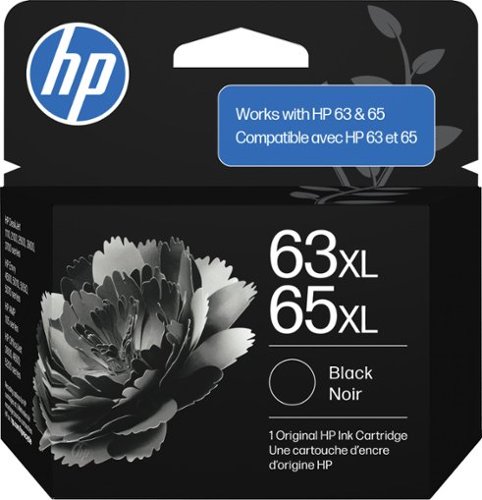  63/65XL High-Yield Ink Cartridge, New HP 63/65XL OEM Cartridge Replaces 63XL or 65XL - Black
