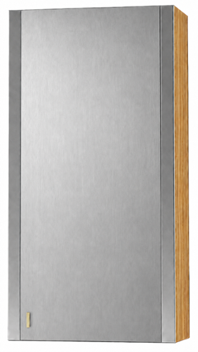 AGA - 18W x 36H x 13D Upper Cabinet - RH - Oak - Stainless Steel-Front_Standard 