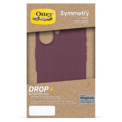OtterBox Symmetry Cactus Leather Series Hard Shell for MagSafe for Apple iPhone 16 - Maroon Bells GLOBAL SHIPPING