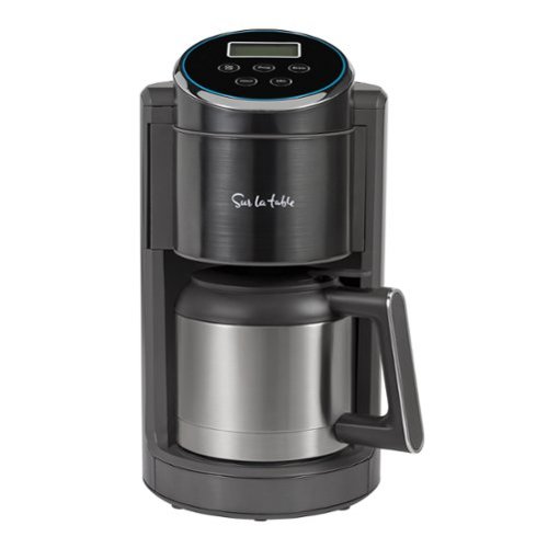 Sur La Table - 12 Cup Coffeemaker with Thermal Carafe and Touchscreen Display - Pepper Black-Front_Standard 