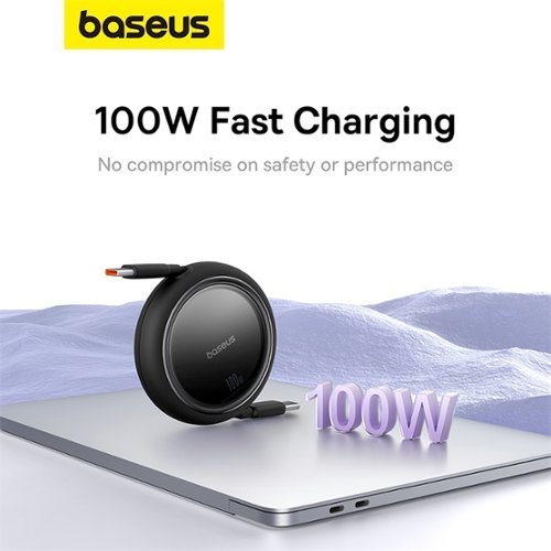 Baseus  Free2Pull Charging Cable C-C 100W 1m Black - Black HOW TO BUY