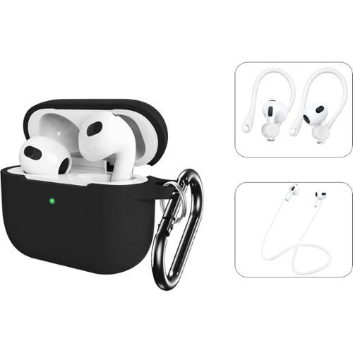 SaharaCase Venture Series Silicone Combo Kit Case for Apple AirPods (3rd Generation) - Black WORLDWIDE DELIVERY