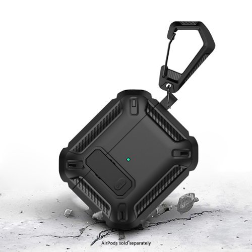 SaharaCase Raider Series Heavy-Duty Case for Apple AirPods 4 and AirPods 4 with Active Noise Cancellation - Scorpion Black BUY IN EUROPE