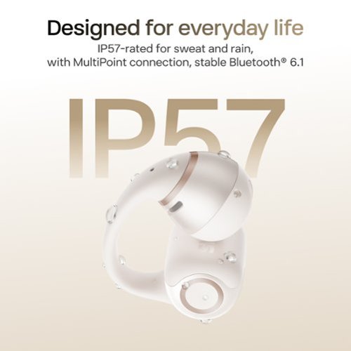 Shokz OpenDots 2 Open-Ear Clip-On True Wireless Bluetooth Earbuds - Pearl White BUY IN DUBAI