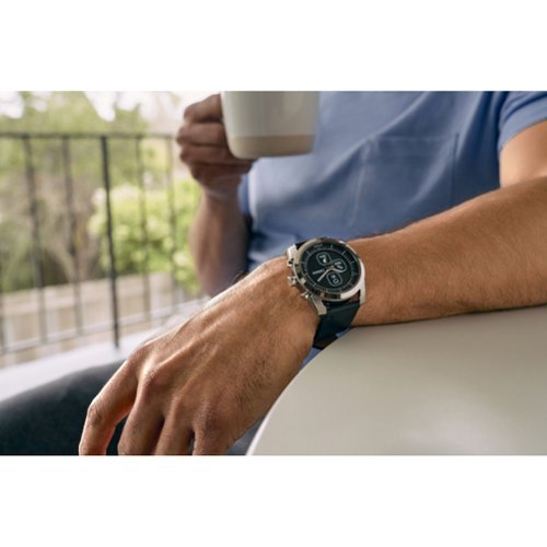 Citizen CZ Smart Unisex Hybrid 42.5mm Stainless Steel Smartwatch with Black Leather Strap - Silver BUY ONLINE