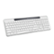 Logitech - Signature Slim Solar+ K980 for Mac Wireless Bluetooth Solar and Artificial Light Powered Keyboard with Customizable Keys - Off-White-Front_Standard
