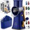 Zulay Kitchen - Rotary Cheese Grater 5 Blade Cheese Shredder with Reinforced Suction & 5 Interchangeable Drums - Blue and Gold-Front_Standard
