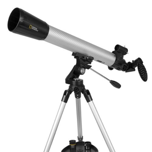 National Geographic - 70mm Refractor Telescope Adjustable Height Tripod - Silver-Front_Standard 
