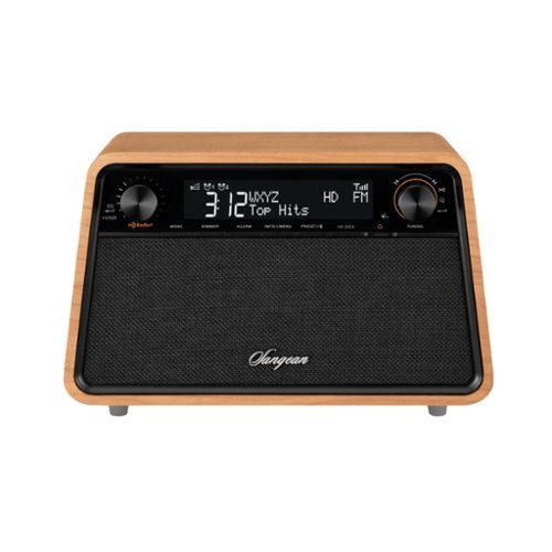 Sangean - HD Radio AM/FM-RDS Bluetooth Wooden Cabinet Tabletop Radio HDR-19 - Brown-Front_Standard 
