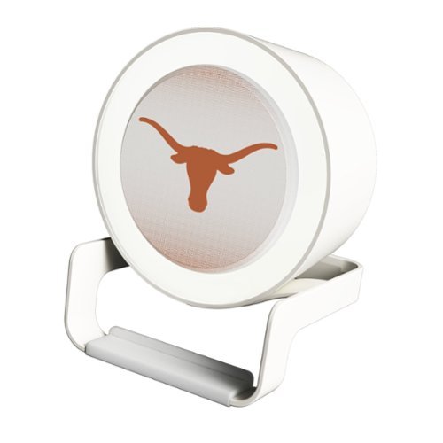 Keyscaper - Texas Longhorns Linen Print Nightlight Charger & Bluetooth Speaker - White-Front_Standard 