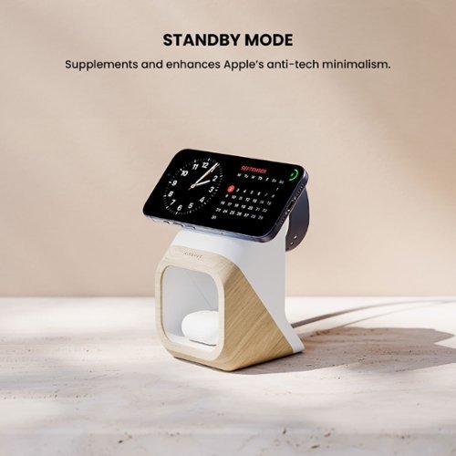 JOURNEY NOVA 3-IN-1 WIRELESS CHARGING STATION - Wood Grain/White BUY ONLINE