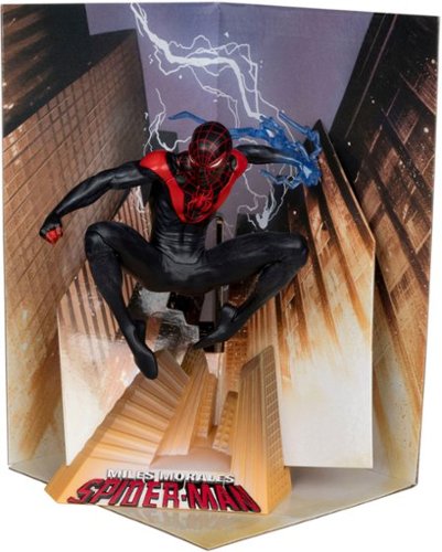 McFarlane Toys Marvel 5.25 Spider-Man 1:10th Scale Collectible with Scene - Wave 2 (Miles Morales: Spider-Man #1) GLOBAL SHIPPING