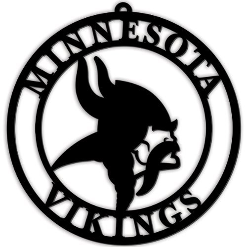 Fan Creations - Minnesota Vikings 16'' Team Logo Cutout - Black-Front_Standard 