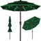 Best Choice Products - 10ft 3-Tier Solar Patio Umbrella w/ 24 LED Lights, Tilt Adjustment, Easy Crank - Green-Front_Standard