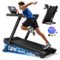 MERACH - T31 Folding Treadmill 18% Auto Incline, 47"x18" Belt, 0.6-8.7MPH, 3.5HP Brushless, 350lbs,Screen, APP, Heart Rate - Black-Front_Standard
